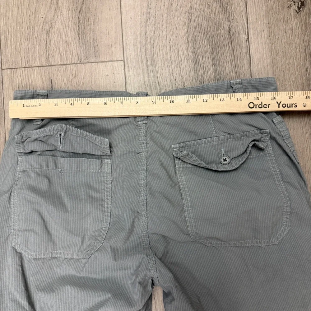 John Varvatos USA Pants Mens 33x31 Gray Striped Straight Leg Cotton Casual